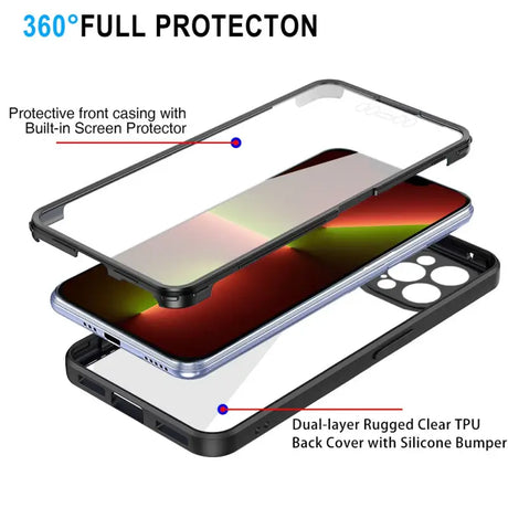 the back of a phone case with the screen protector attached