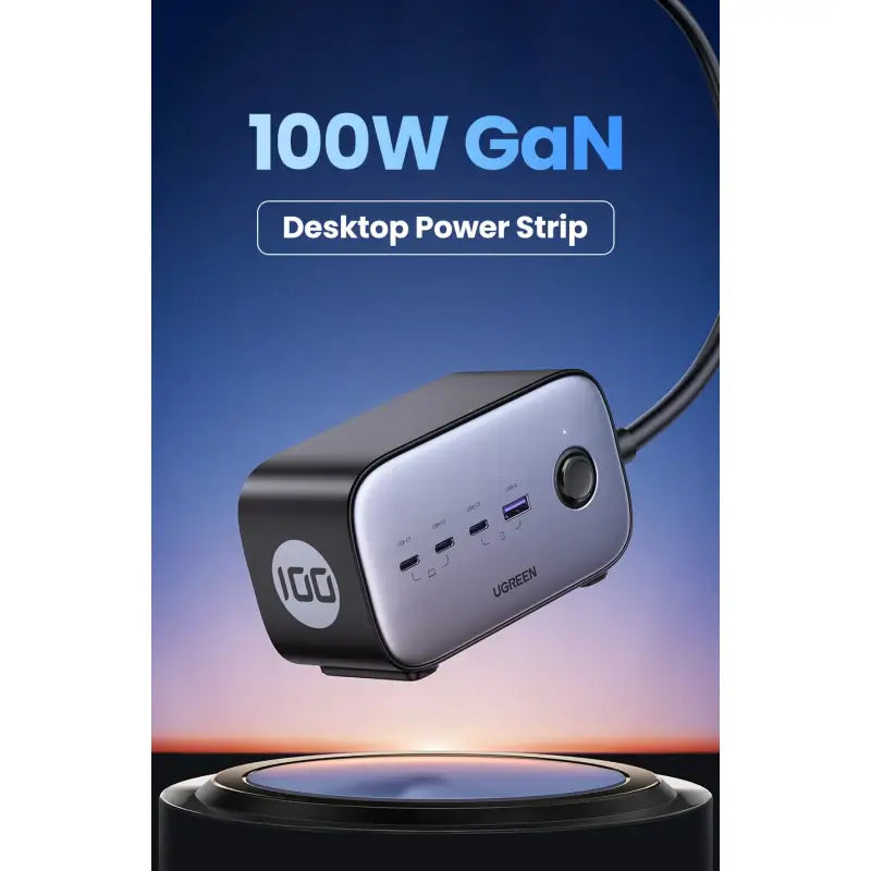 A close up of a cell phone charging station with a power strip