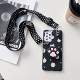 there is a cell phone case with a cat paw print on it