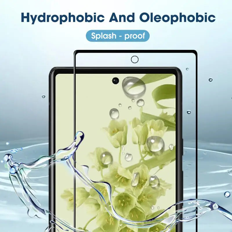 a close up of a cell phone with water splashing on it