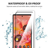 a close up of a cell phone with waterproof and oil proof screen