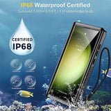 A close up of a cell phone with a waterproof case