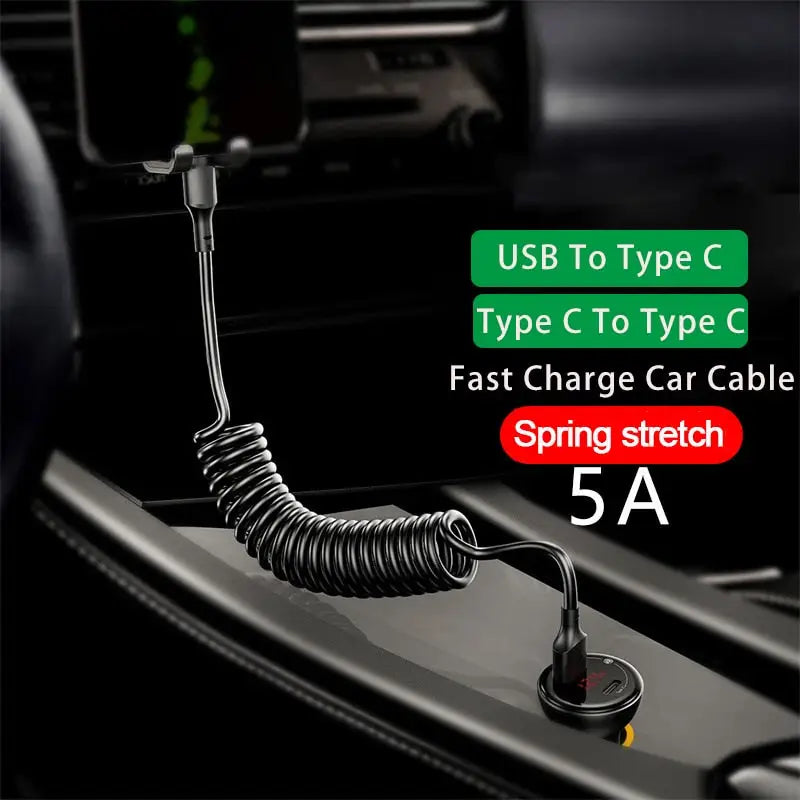 a car with a usb cable attached to it
