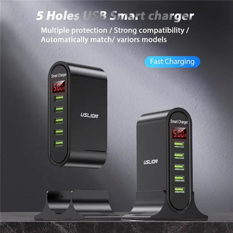 the 5 - port charger is shown in the image