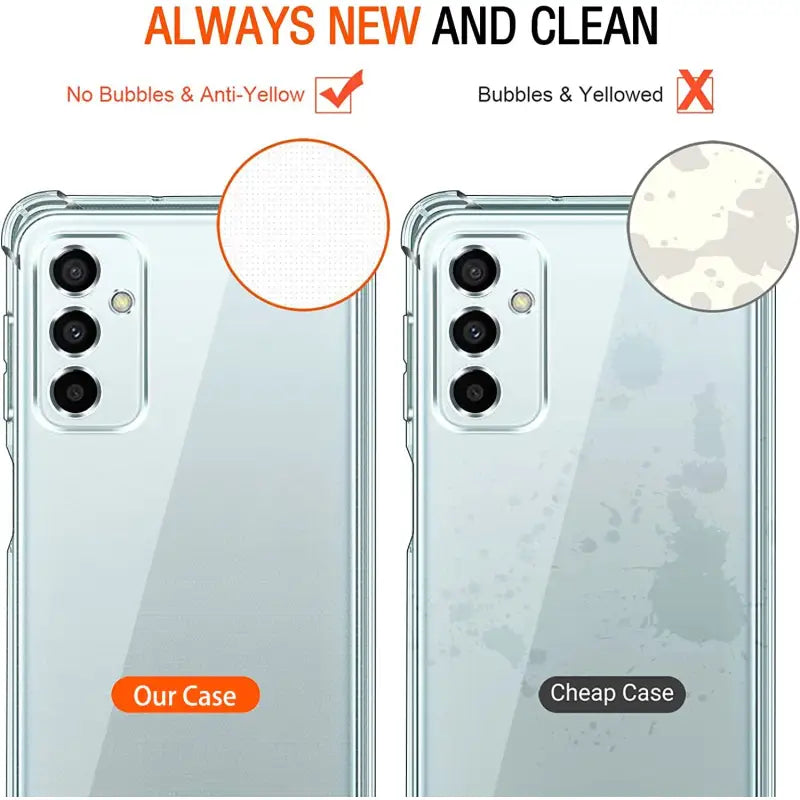 two clear cases with the same glass