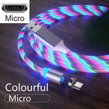 a usb cable with colorful lights on it