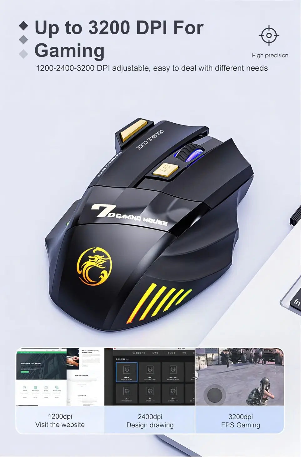 a close up of a computer mouse with a mouse pad