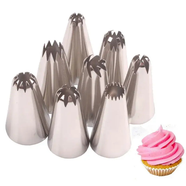 a close up of a cupcake with a bunch of icing cones