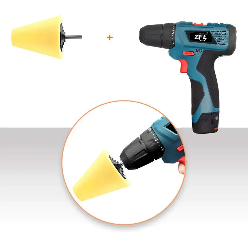 a close up of a drill with a light on it