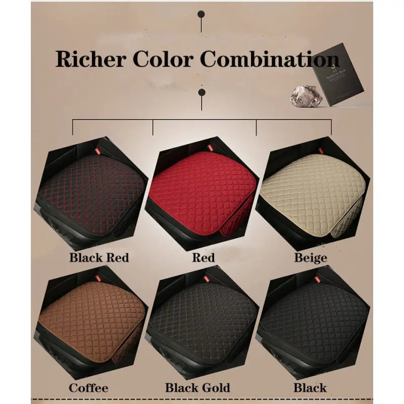 a close up of a poster with different colors of leather