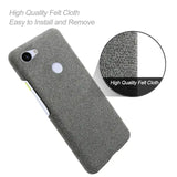 the back of a grey case with a black and white pattern