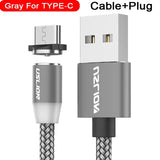 an image of a gray cable with a gray and white cable plug
