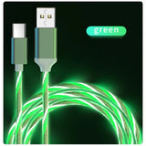 a green cable with a green glow on it