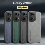 a close up of a group of four different colored cases