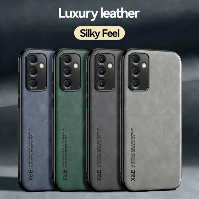 a close up of a group of four different colored cases