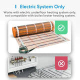 A close up of a heating mat with a heater and a remote control