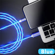 a laptop with a blue light on it