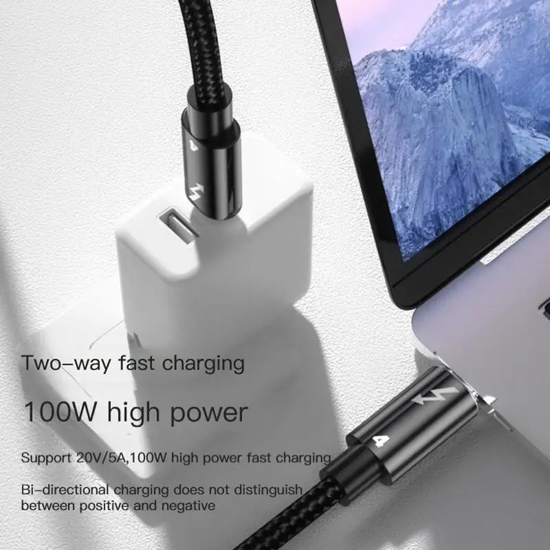a laptop with a cable connected to it