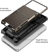 Luxury Wallet Card Holder Case For iPhone 15 14 13 12 11 Pro Max Plus Business Pocket Card Slot Cover