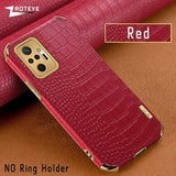 the red crocodile skin leather case for iphone 11