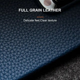 the leather texture of the seat cushion