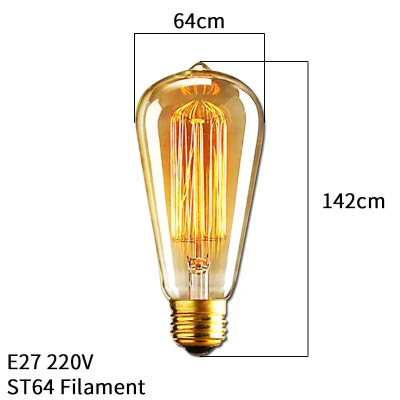 a close up of a light bulb with a measurements for the bulb