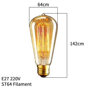 A close up of a light bulb with a measurements for the bulb