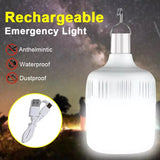 USB Portable Rechargeable LED 200w Bulb - 5 Lighting Modes - Light