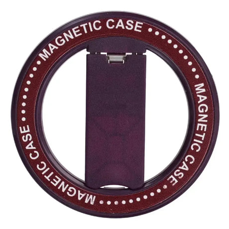 A close up of a magnet case in a circle with a magnet