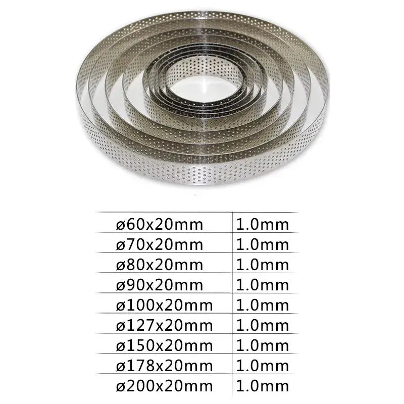 a close up of a metal wire mesh ring with measurements