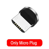 a close up of a micro usb plug with a red sign
