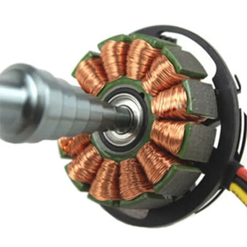 a close up of a motor with a coil on it