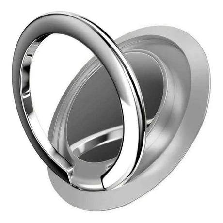 a pair of stainless steel wedding rings