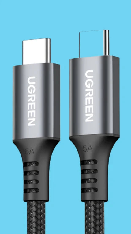 a close up of a pair of cables connected to a usb cable