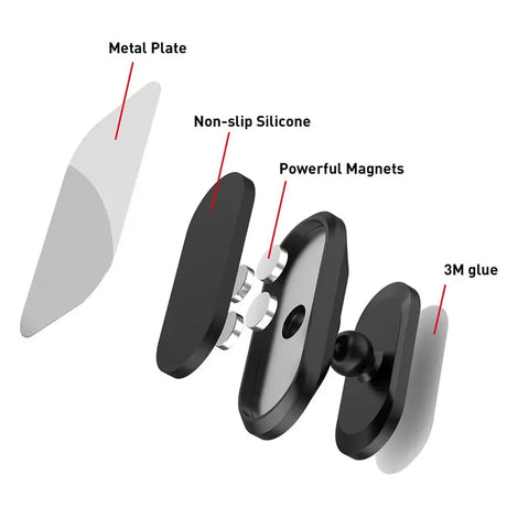 a close up of a pair of magnets with a metal plate