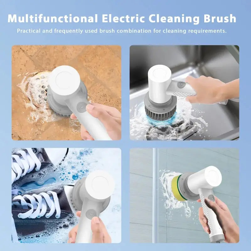 a close up of a person using a brush to clean a sink