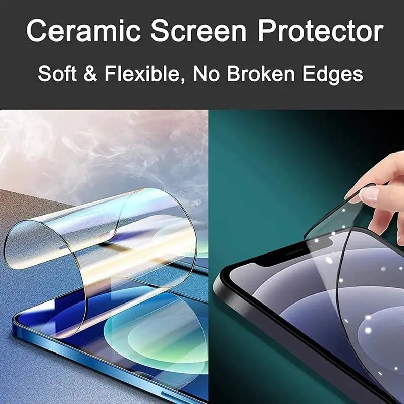 a hand holding a glass screen protector