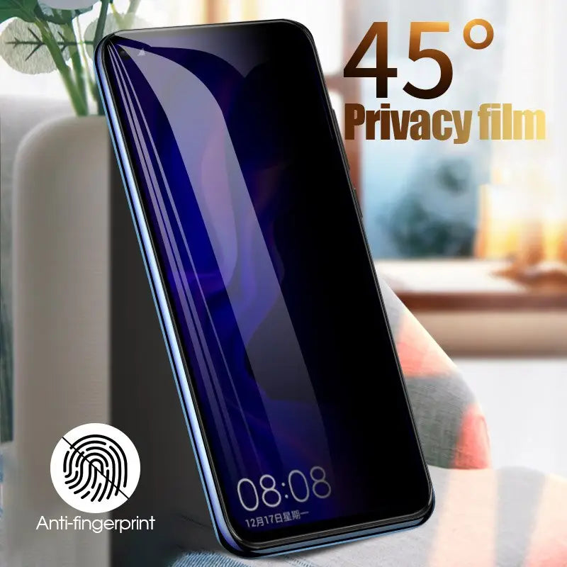 a person holding a phone with the text,’4g privacy film ’
