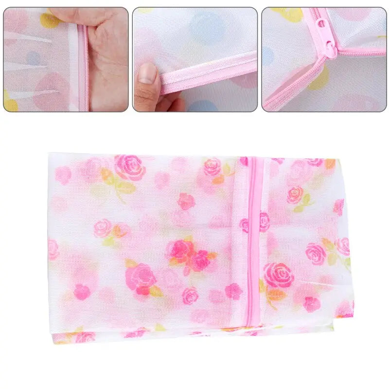 a pink and yellow floral print baby diaper