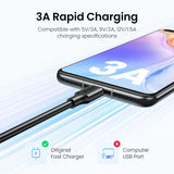 A close up of a person holding a phone with a charging cable attached