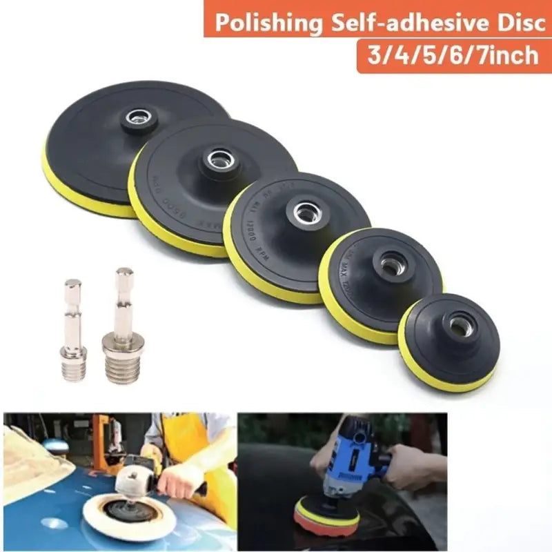 a set of polishing discs with a polisher