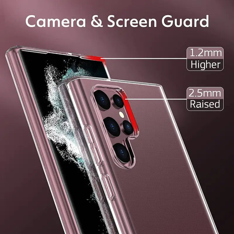 a close up of a phone with a camera and screen guard