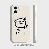a phone case with a drawing of a person