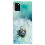 a close up of a phone case with a dandelion on it