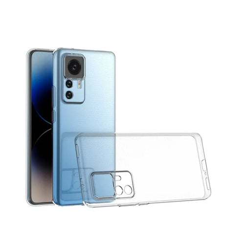 the back and front of a blue samsung phone case