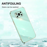a close up of a phone with a water drop on the back