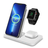 a close up of a phone and a wireless device on a stand