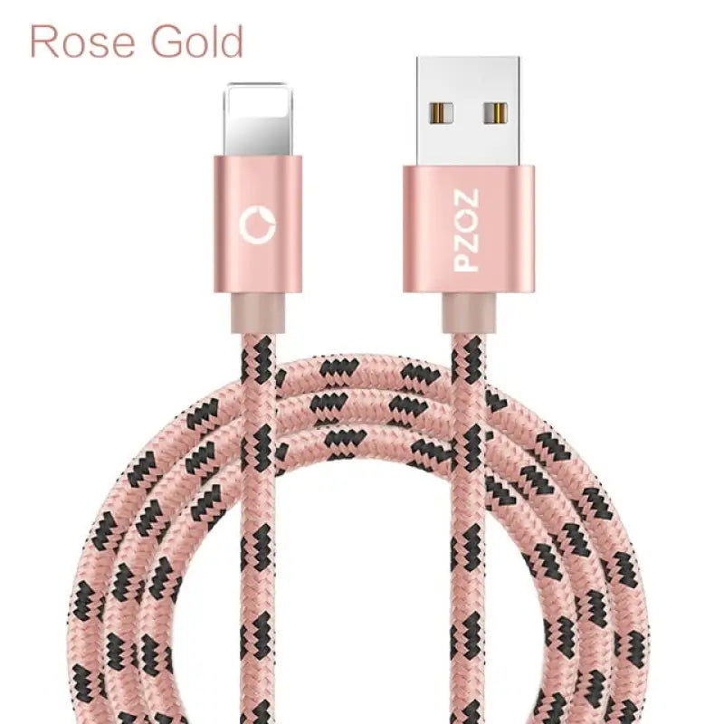 a close up of a pink and black cable with a white background