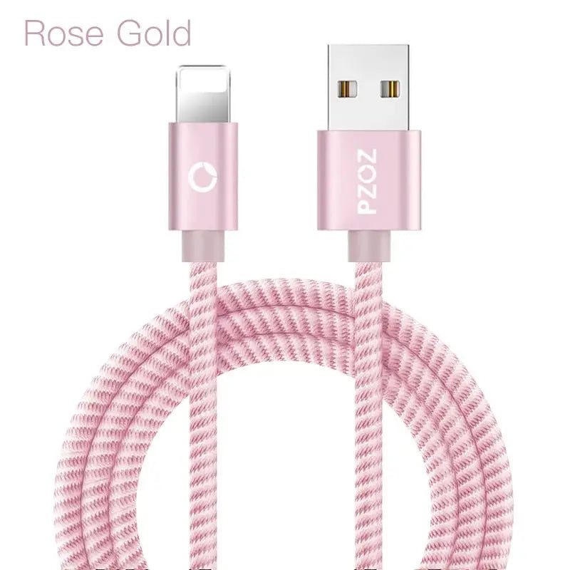 a pink cable with a white background