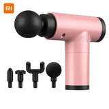 a close up of a pink hair dryer with three black attachments